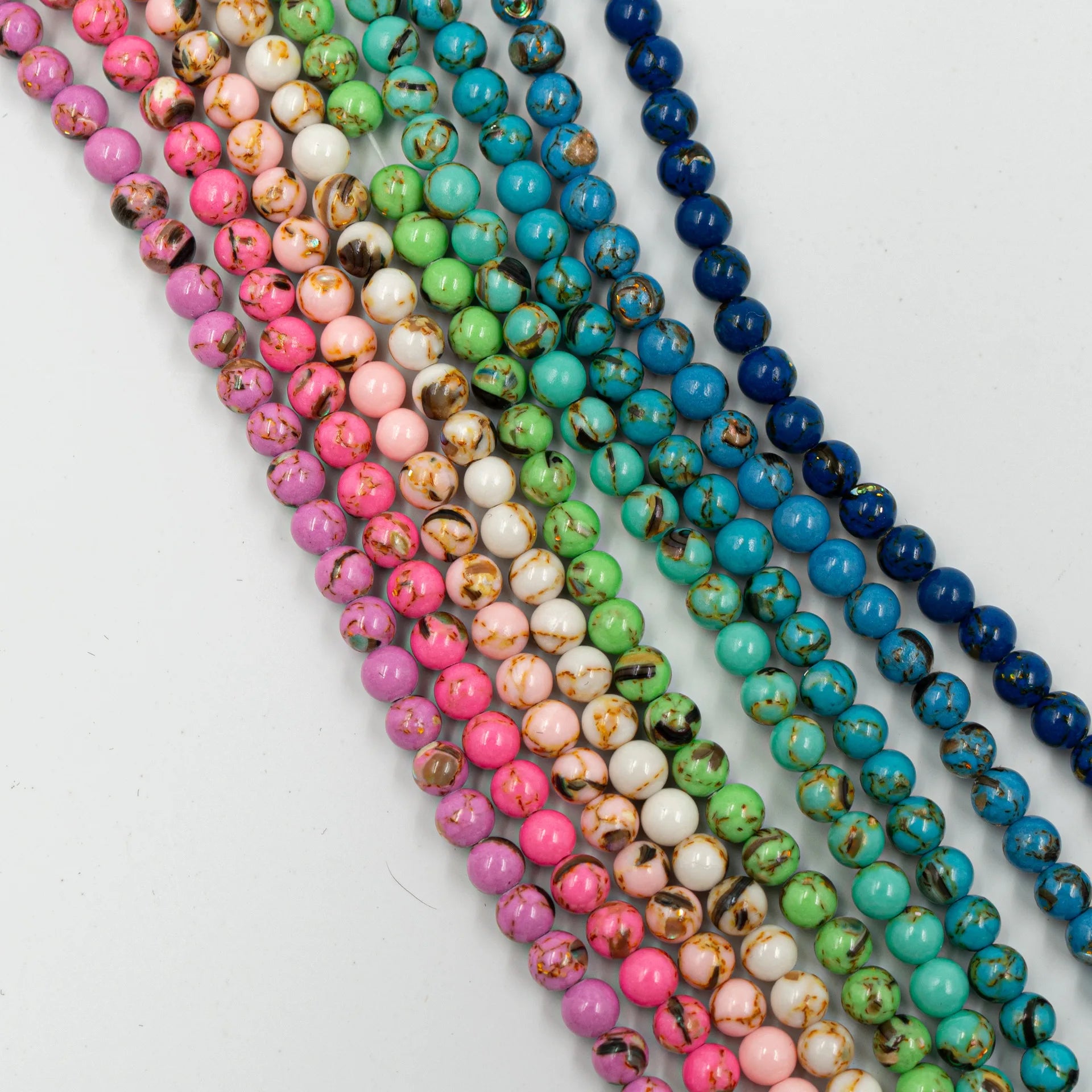 2025 Crystal  Factory wholesale Shell Loose Stone Bracelet Rainbow Natural Stone Beads DIY Jewelry Accessories