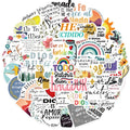 Custom Spanish Style DIY Decorative Graffiti Diary Daily Positive Word Stickers