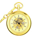 Antique Skeleton Snake Chain Mechanical Watches Hand Winding Brass Mechanical Pocket Watches