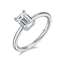 Best Selling Items Sophisticated Moissanite Rings 1ct Emerald Cut Moissanite Ring for Women Girl Accessories Jewelry