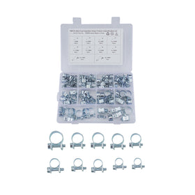 BAJUTU Single Ear Hose Clamps 304 Stainless Steel Stepless Hose Clamps with Ear Clamp Pincer Cinch Rings Crimp