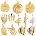 Beauty Goddess Female Fashion Girl Bullet Dancer Indian Chief CharmNecklace Bracelet Pendant for Handmade Jewelry Supplies L27