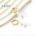 Ason Fashion Wholesale Star Fancy Jewelry Stainless Steel 18k Gold Plated Long Pearl Drop Earrings Wedding Earrings for Brides