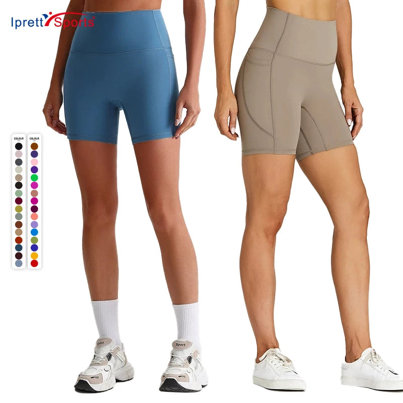 Comfortable Woman Stretch Sexy Gym Yoga Fitness Shorts Custom Women Sports Shorts Mountain Bike Shorts With Pocket