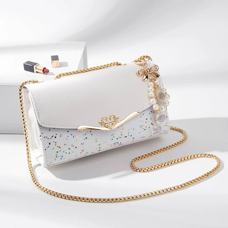 Hot Sell Pu Leather Bag for Women New Fashion Retro Contrast Color Messenger Bag Crossbody Bag