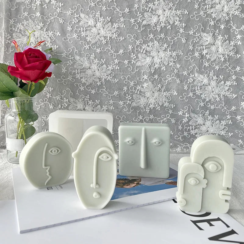 3D Silicone Candle Molds Unique Face Candle Molds Custom Silicone Mold for Candle Making