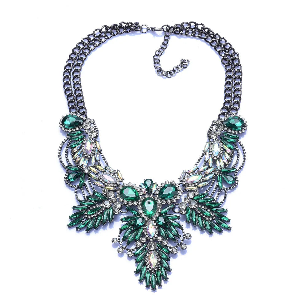 New Arrival Luxury Women Jewelry Gift Party Wedding Carnival Necklace Diamond Crystal Rhinestone Pendant Necklace