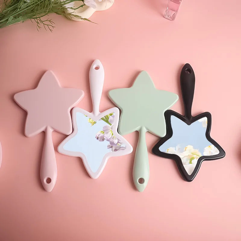 Start Shape Make Your LOGO Accept Handheld Mirror Private Label Single Side Makeup Mirrors Cosmetic