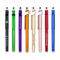 Promotional 3-in-1 Custom Logo Mobile Holder Soft Touch Screen Pen Ballpoint Multi-Function Ball Stylus 0.5mm Gel Plastic