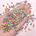 500g School Bus Cute Polymer Clay Slice Cartoon Eraser Black Board Slime Decor DIY Crafts Phone Case Nail Art Fillings Sprinkles