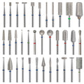 High Quality Nail Russian Bits Rotary Burr Nail Files Tools Kits Cuticle Clean Electric File Diamond Grinding Nail Drill Bits