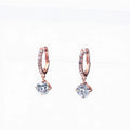 Tianyu Gems Jewelry Wholesale Price 925 Sterling Silver Gold Plated Classic White Moissanite Earring for Ladies