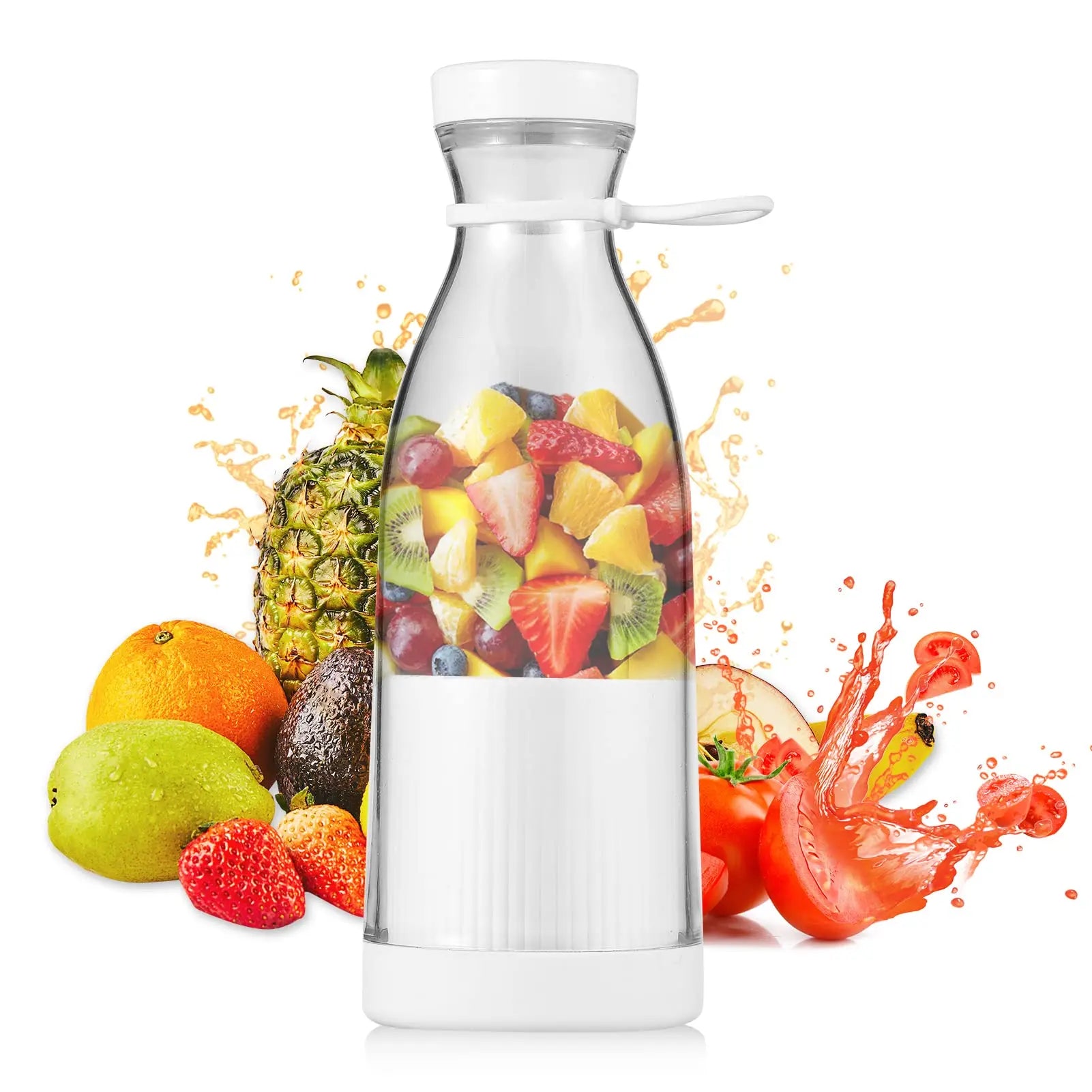 Rechargeable Mixers Fresh Fruit Juicers Blue/Pink Usb Portable Juicers Bottle Mini Fast Electric Portable Smoothie Ice Blender