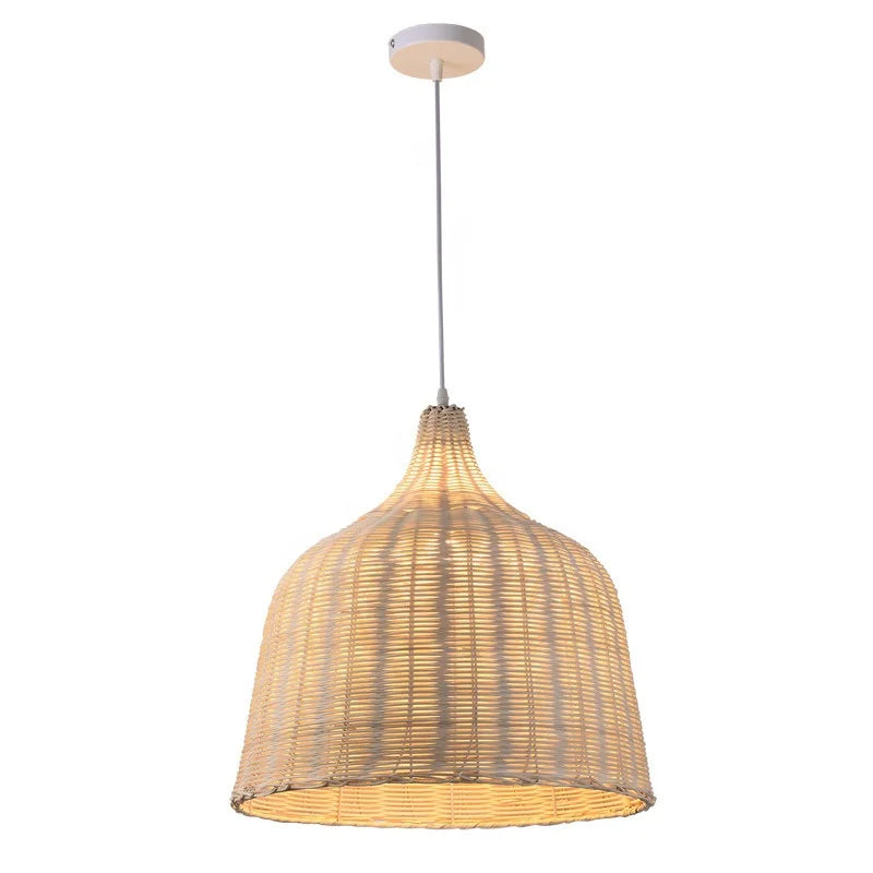 Rattan Eco-Friendly Natural E27 Lamp Home Decoration Indoor Hanging Lights Woven Shade Pendant Light Home Decoration Indoor