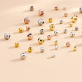 Fine S925 Sterling Silver Beaded DIY Necklace Bracelet Jewelry Accessories Multicolor Laser Nepalese Spacer Beads