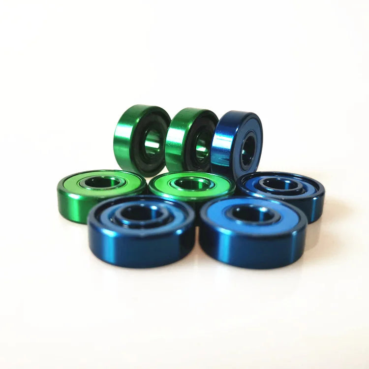 608RS Chrome Steel ABEC-11 Deep Groove Skateboard Bearing 7-8mm Bore/20-22mm OD Anodize Colors Custom OEM for Longboard Scooter