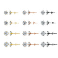 Wholesale 925 Sterling Silver Rose Gold Plated CZ Stud Earrings - Hypoallergenic Simple Earrings for Women Bridal Gift Ready