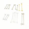 Hot Sale Double Eye Pin Earrings Stainless Steel for DIY Jewelry Making Ear Connecting Rod Handcraft Supplies