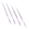 Gem Diamond Grooved Non Slip Diamond Elastic Stainless Steel Tweezer Non Slip Drill Clips Hand Tools Jewelry Tweezers
