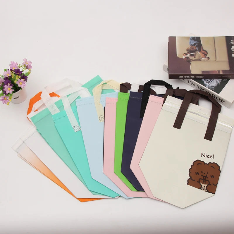 Custom Logo Promotional Reusable Thermal Insulation Bag Wholesale Non-Woven Insulated Drink Cooler Bag Cartoon Disposable Cooler