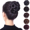 Factory Hair Extension Curly Clip in Hair Bun for Women Nine Flowers Heat Resistant Synthetic Fiber Chignon Bud