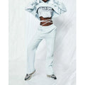 K210440 Two Piece Set Women Clothing Comfort Shirt Pants Set Women's Casual Long Sleeve Short Top and Pants Set