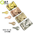Classic Double Button Gift Box Jewelry Wooden Box Professional Lock with Key