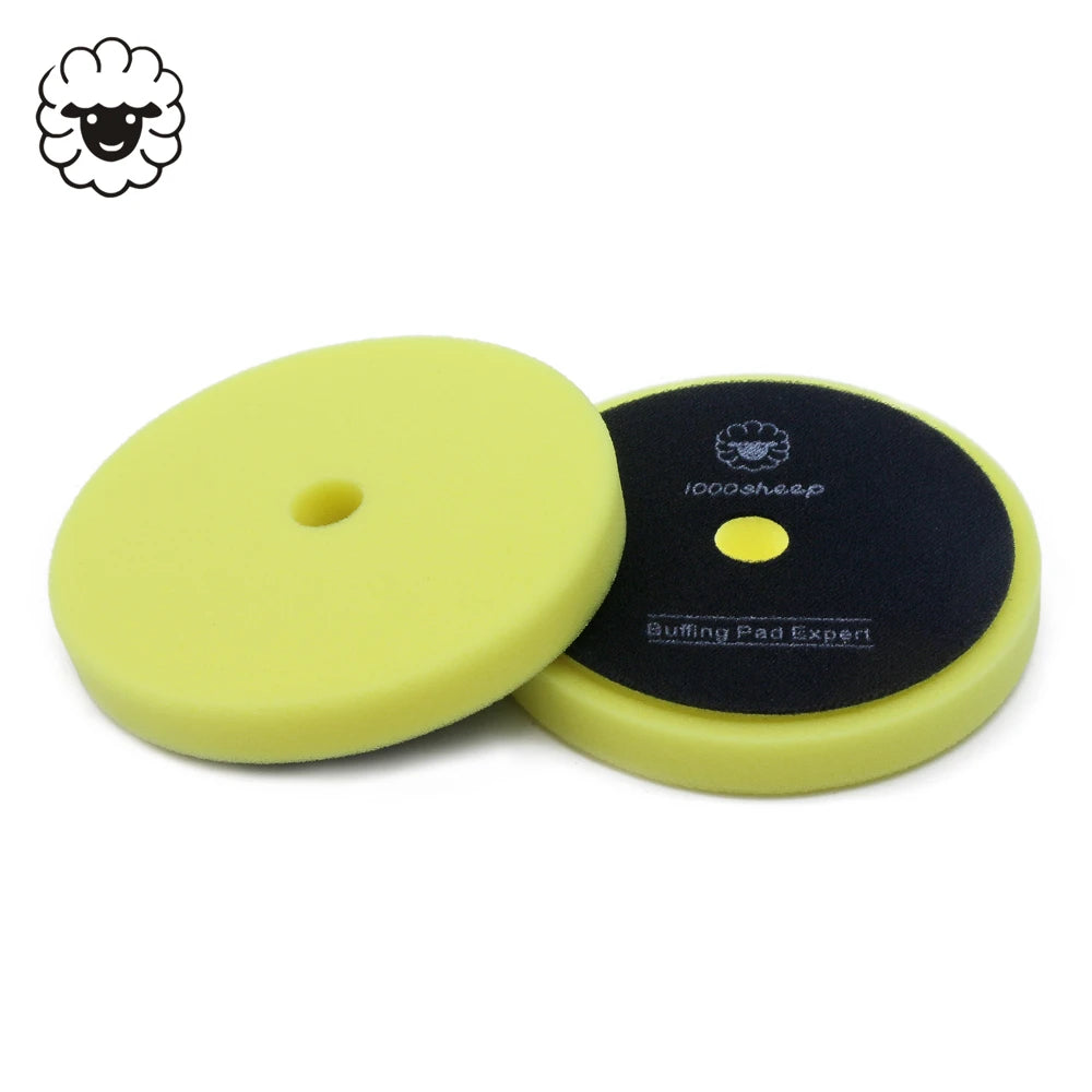 Hot Selling 6 Inch Convex Yellow Foam Pad Medium Cutting Buffing Pads for Car Bodies OEM Customizable