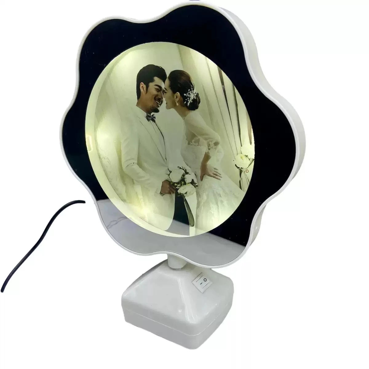 Flower Sublimation Custom LED Magic Mirror Photo Frame for Christmas /Wedding/Home/Party/Birthday
