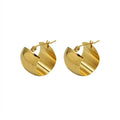 ES1081 High Quality Chunky Thick Trendy 316L 18k Gold Plated Stainless Steel Stainless Steel Huggie Hoop Earrings