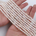 Natural White 5-6mm Freshwater Potato Pearl Strands for Sale