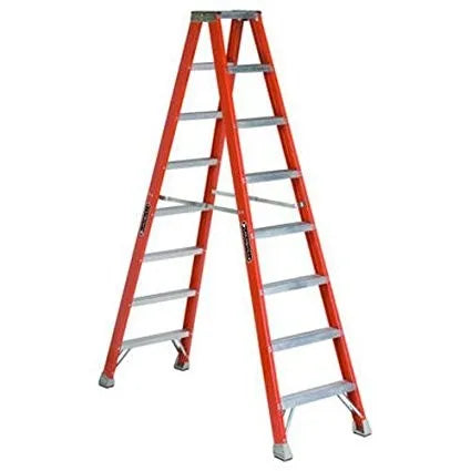 Safety Insulated Telescopic Folding Heavy Duty Fiberglass Ladder Double Side Ladder Stools Modern Apartment Use 300 Lbs Capacity