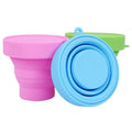Silicone Collapsible Travel Cup Colored Silicone Folding Camping Cup Expandable Drinking Silicone Cups With Lids