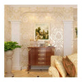 Non Woven Damascus Wallpaper Bedroom Living Room 3D Tv Background Luxury Wallpaper Light Yellow Damascus Wallpaper 3d