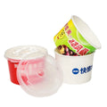Disposable Custom Printing Food Packing Paper Boxes Container Salad Bowls Kraft Paper Bowl Cup with Lid