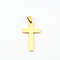 Mirror Polished Stainless Steel 14*21mm 17*32mm Cross Pendant with Melon Seed Buckle