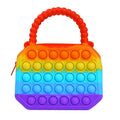 Bubble Popper Fidget Push Bubble Fingertip Storage Bag Silica Gel Coin Purse Pops Fidget Decompression 16 Colors Korean