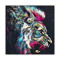 Lion Animal Watercolor Canvas Print Wall Art 60x60cm Personalized Personality Living Room Bedroom Home Office Wall Decor