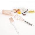 4-Piece New Home Cooking Plastic Baking Set Wooden Silicone Handle Spot Cake Cream Spatula Oil Sweep Egg Beater Graduated Cup