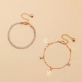 HOVANCI Star Anklet 5 Lucky Moon and Star Anklet for Women Stainless Steel Non Tarnish Starfish Sign Anklets Bracelets