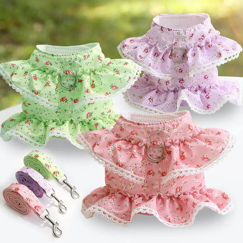 Wholesale Stocked Lace Dress Harness for Cat Dogs