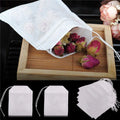 100 Pcs Disposable Tea Bags Filter Bags for Tea Infuser With String Heal Seal Food Grade Non-woven Fabric Spice Filters Teabags