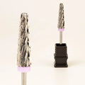 3/32" 3XC Wholesale Electric Safety E File Tungsten Super Long Tapered 5 in 1 Carbide Nail Drill Bits Cross Cut in Storage