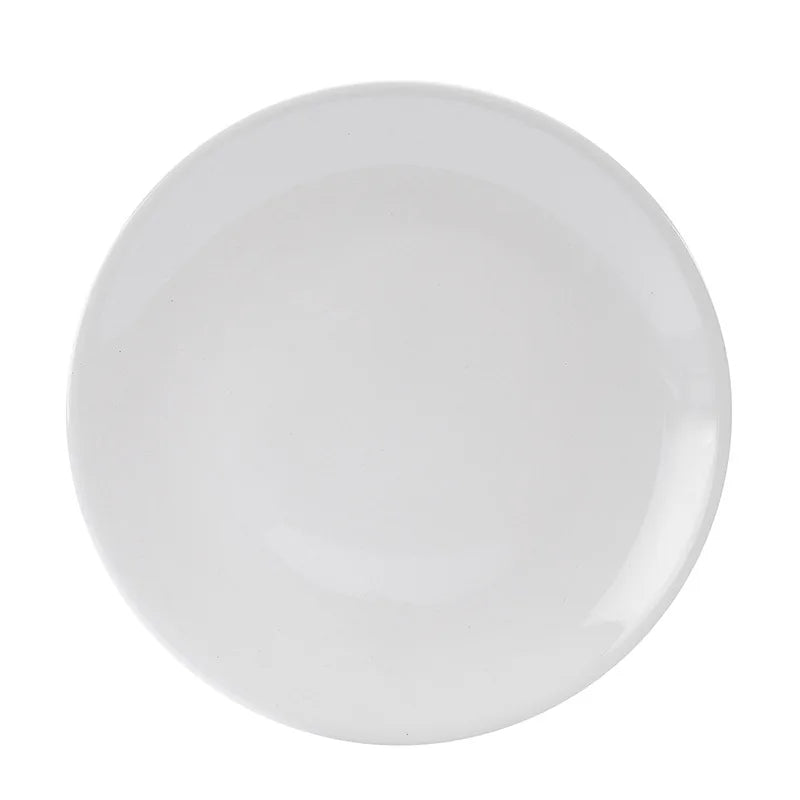 Wholesale Round Porcelain Ceramic Butter Bread Plate Dish Plates White Ceramic Plate for Hotel Porcelain Dishes for Restaurant