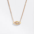 Joolim PVD 18k Gold Plated Waterproof Tarnish Free Cute Simple Cute CZ Eye Stainless Steel Necklace Fashion Jewelry MegaBDM