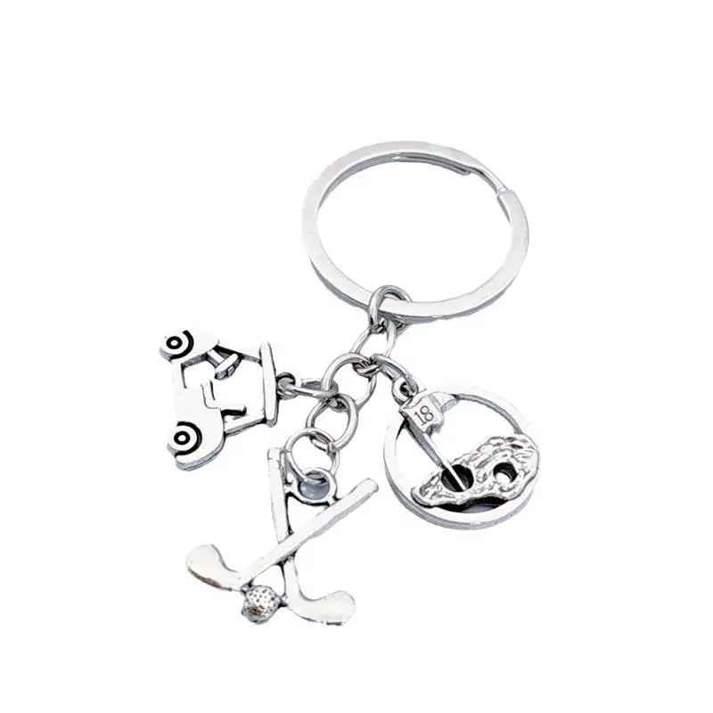 Creative Golf Ball Game Key Chain Fashion Sports Series Keychain Pendant Male Gift I Love Golf Keychain