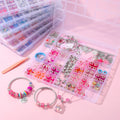 220 Pcs Zinc Alloy Large Hole Beads Handmade DIY Jewelry Set Wedding Children's Gift Kit for Girls