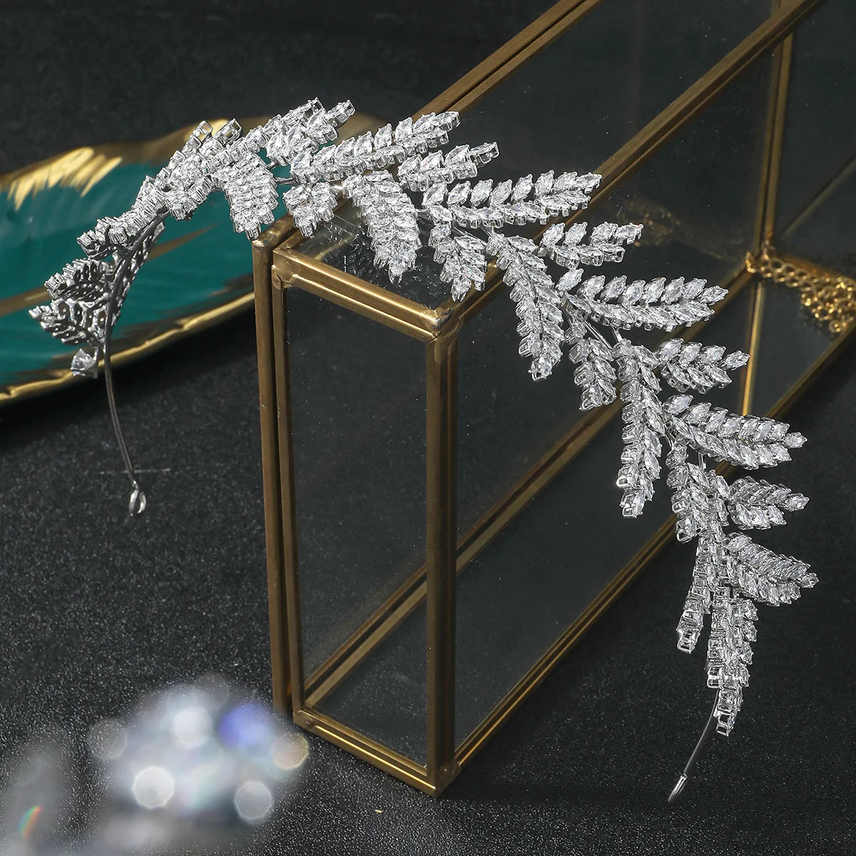 New Fashion Wedding Luxury Bride Crystal Rhinestone Cubic Zirconia Tiara Hair Jewelry Headbands