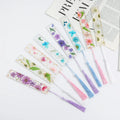Fashion Dried Flower Resin Bookmark Colorful Tassels Bookmark for Student