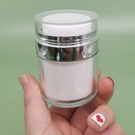 Luxury Round Shape Empty Acrylic Empty 15ml 30ml 50ml Cream Cosmetic Airless Pump Jar Acrylic Cosmetic Cream Jar Container